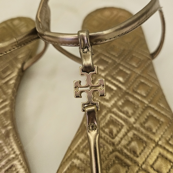 Tory Burch Marion Quilted Sandal Sz 9 - Picture 5 of 16